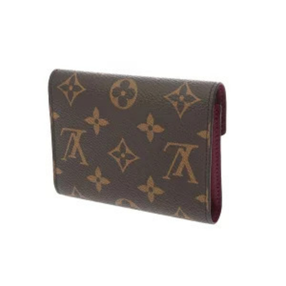 Louis Vuitton Brown Portefeuille Canvas Victorine Monogram fold Tri Wallet Brown